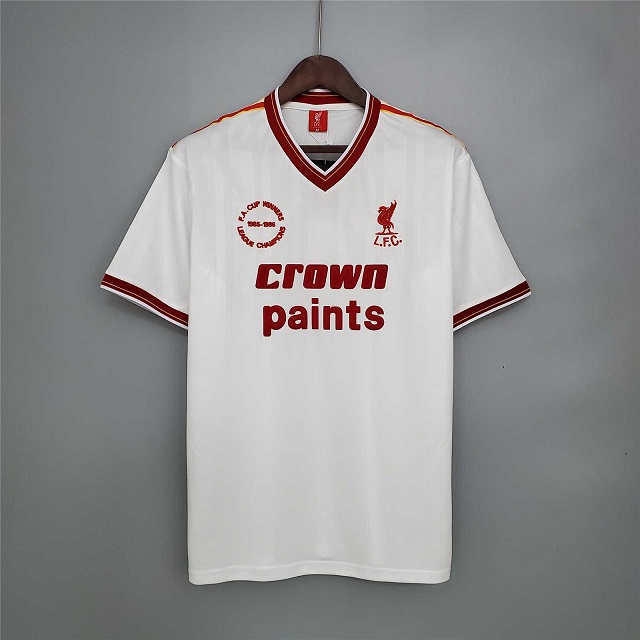 AAA Quality Liverpool 85/86 Away White Soccer Jersey